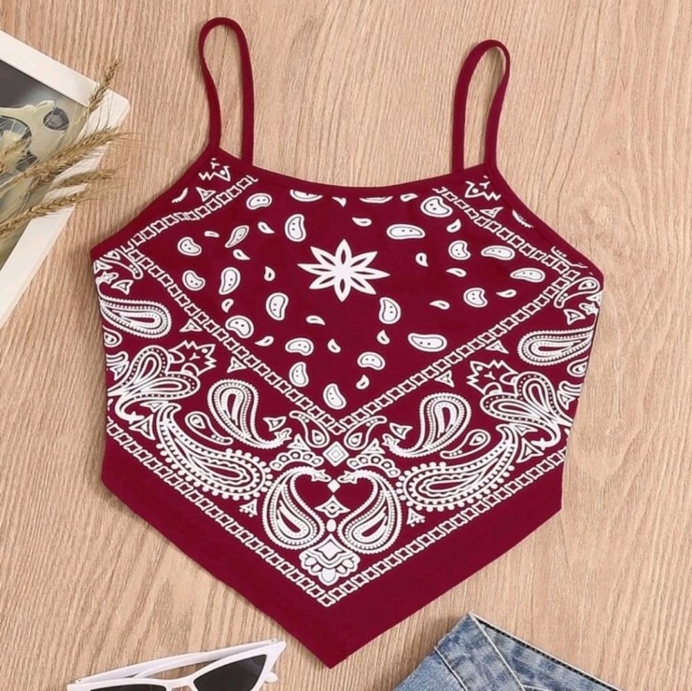 SHEIN Bandana Print Top